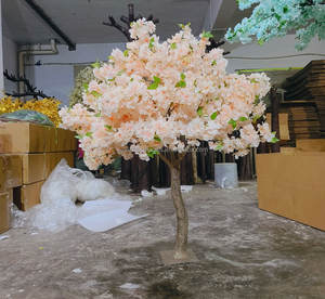 Hermoso árbol de <span class=keywords><strong>flor</strong></span> rosa y blanca, cerezo falso de 1,2 m de altura para centro de mesa de recepción de boda - Product Image 2