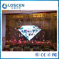 Rideau d'intérieur en verre led p3.91, panneaux de télévision publicitaire, affichage en maille, écran led transparent