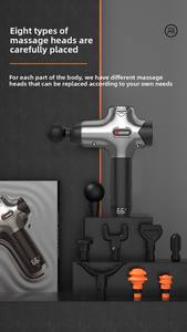 ปืนนวดร่างกาย Fascia ปืนนวดมืออาชีพจอ LCD มอเตอร์สั่นของกล้ามเนื้ออุปกรณ์นวดฟิตเนส - Product Image 5