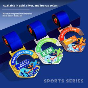 Médailles métalliques écologiques personnalisées de conception libre pour les rencontres sportives scolaires des enfants - Product Image 5
