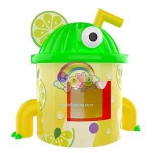 Yoyoinflatable Maison de jeu gonflable en forme de gobelet de limonade, en PVC de qualité commerciale, pour parc aquatique extérieur pour enfants - Product Image 3
