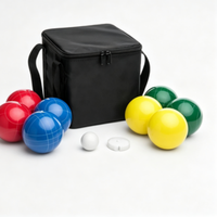 Ensemble de boules de pétanque en résine haute densité de 90 mm, 8 pièces, avec sac de transport pour les jeux de famille en plein air, à la plage ou dans le jardin