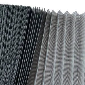 16mm 14mm 18mm Fold Height Polyester Pleated Window Screen Anti Mosquito