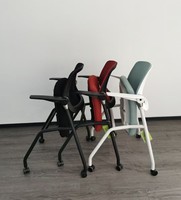 Chaise confortable de nouvelle conception, directement de l'usine, avec tableau d'écriture, chaise de conférence pour visiteurs, chaise de formation de bureau pliable en maille