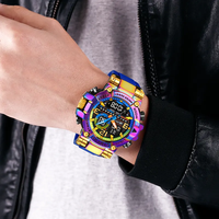 STRYVE 8025 Montre Homme Numérique-Analogique Double Mouvement Étanche Montres Mode Rue Fête Style Sport Montre Homme