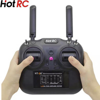 Émetteur RC Hotrc HT-6A 2.4G 6CH FHSS et récepteur avec boîte pour drone FPV, avion RC, voiture, bateau