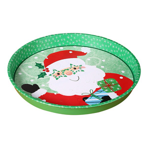 Bandeja Redonda de Metal con Temática Navideña de Mystic Arts, para Guardar Dulces y Bocadillos, Decoración para el Hogar, Adorno de Escritorio - Product Image 2