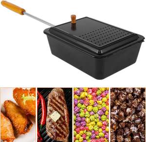 Olla <span class=keywords><strong>para</strong></span> Hacer Palomitas de Maíz Portátil y Resistente, Antiadherente, Asador de Castañas, Sartén <span class=keywords><strong>para</strong></span> Palomitas de Maíz con Mango Largo Extraíble - Product Image 6