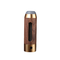 Nouveau design – Cendrier de voiture purificateur de fumée sans fil en bois et métal avec briquet à allumage tactile rechargeable par USB – Vente en gros