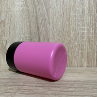 Bouteille de pilules de vitamines en HDPE ronde à large ouverture personnalisée, sérigraphiée, avec bouchon à vis