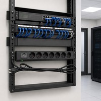 Bloc de distribution d'alimentation (PDU) 1,5U 7 prises italiennes pour montage en rack avec protection contre les surtensions
