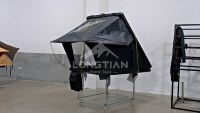 Tente de voiture imperméable en aluminium en forme de T - T RTT 18 cm, hauteur fermée 150 cm, auvent extensible en forme de T, 74,5 kg