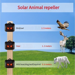 Répulsif solaire pour animaux <span class=keywords><strong>nocturnes</strong></span> avec lumière clignotante, haute étanchéité pour extérieur, dissuasion des <span class=keywords><strong>oiseaux</strong></span>/chats/chiens/ Singes - Product Image 4