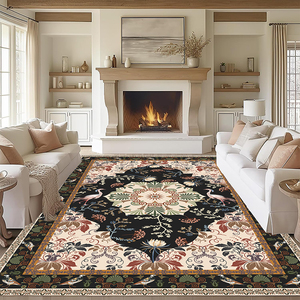 Tappeto Ispirato allo Stile Persiano Antiscivolo di Grandi Dimensioni, Facile da Pulire, Lavabile, in Poliestere - Product Image 1