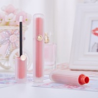 Tube de récipients de brillant à lèvres de pinceau vide en plastique rose de 4ml personnalisé pour l'emballage cosmétique de maquillage
