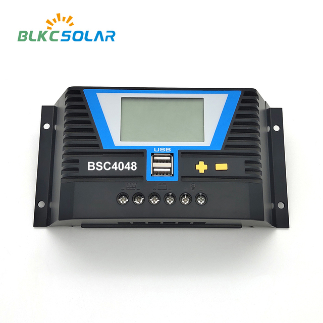 BLKCSOLAR 40A PWM Solar Charge Controller for 12V 24V 36V 48V Solar Power System BSC4048