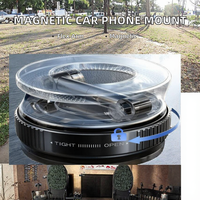 Nieuwe design auto dashboard magnetische telefoonhouder zuignap N52 sterke magneten verstelbare metalen arm plastic 360 graden rotatie