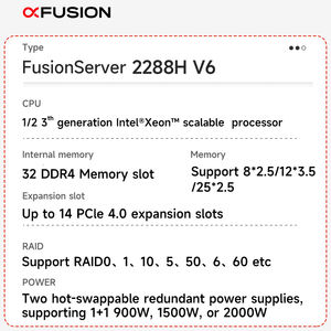 Xfusionserver 2288H 12x3คอมพิวเตอร์เซิร์ฟเวอร์ไดรเวอร์5นิ้วเซิร์ฟเวอร์ V6 2288ชั่วโมง2U เซิร์ฟเวอร์แร็ค2ซ็อกเก็ต - Product Image 4