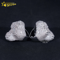 Expédition rapide glacé Hip Hop anneau hommes mode laiton cubique CZ diamant croix anneau luxe Style mariage bagues de fiançailles