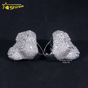 Envío rápido Iced Out Hip Hop Ring Hombres Moda Latón Cubic CZ Diamond Cross Ring Estilo <span class=keywords><strong>de</strong></span> lujo Anillos <span class=keywords><strong>de</strong></span> compromiso <span class=keywords><strong>de</strong></span> boda - Product Image 5