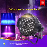 Projecteur PAR LED 54 x 3W pleine couleur 3-en-1 télécommandé pour éclairage de scène et mariages