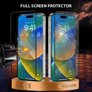 9H dễ dàng phù hợp cho <span class=keywords><strong>iPhone</strong></span> 16 15 14 13 Pro Max cộng với Tempered Glass bảo vệ màn hình Applicator cài đặt Kit Dễ dàng cài đặt - Product Image 5