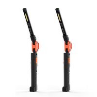 Lampe d'inspection pliable ultra-mince 400LM double face, design compact et élancé, avec crochet, lampe de travail portable, lampe de poche rechargeable