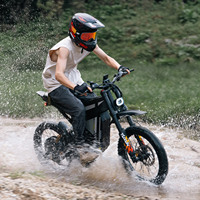 Moto électrique tout-terrain 3000W (pic 7000W) 90Nm 90km/h avec batterie lithium 60V30Ah, amortisseur arrière et chargeur 71.4V 3A