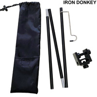 IRONDONKEY Table de pique-nique Portable à trois plis fixe petite lampe crochet de poteau extérieur Ultra léger support de lampe de bureau