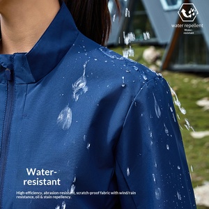 Veste <span class=keywords><strong>de</strong></span> travail zippée imperméable coupe-vent à col montant, style salopette, pour l'automne, personnalisable avec logo - Product Image 3