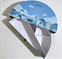 Boîte cadeau en carton ondulé semi-circulaire rotative avec logo personnalisé de qualité supérieure pour cadeaux d'entreprise, emballage de luxe