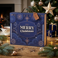 Calendrier de l'avent de Noël artisanal en carton recyclable, emballage cadeau personnalisé, 24 jours
