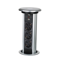 E-SUN Allemagne Personnalisable 16A Pop-up Power Data Socket Prise de table universelle avec prise Prise Pop Socket facile à utiliser
