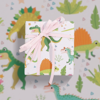Papier d'emballage de luxe personnalisé en rouleau, 80g, enduit de silicone, doré, pour anniversaire, 43*300cm, vente en gros