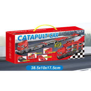 Camión de Juguete Transformable para Niños con 2 Coches de Metal Fundido, Modelo de Coche de Plástico Plegable para Transporte, Regalo para Niño - Product Image 2