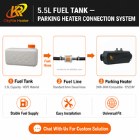 Réservoir de carburant auxiliaire OkyRie DFT 5,5 L pour chauffage au diesel de camion, résistant aux UV, en plastique, pour camping-car, caravane