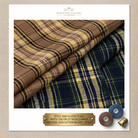 Tissu à carreaux teint en fil 100 % coton 110 GSM, matière en coton tissé à carreaux pour chemises, chemisiers, robes décontractées et vêtements pour femmes