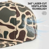 Casquette de golf tactique 5 panneaux en toile imperméable avec découpe laser camouflage canard, perforations et cordon, style hip-hop, pour la chasse