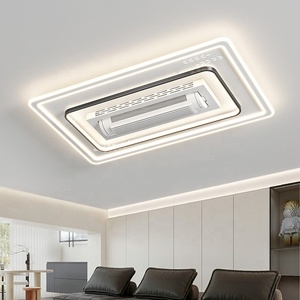White Modern Ventilador De Techo Con Luz Living Room Dining Room Bladesless <strong>Fan</strong> With Light - Product Image 6