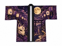 Manteau Happi Anime Personnalisé, Veste Kimono Haori Japonaise, Impression par Sublimation pour Club de Fans de Cosplay