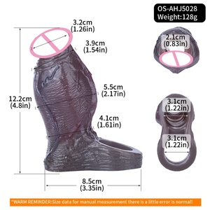 SXXY Lifelike Hollow Black Thick Penis Sleeve Male Extension Sleeve Prolong Ejaculation Adult <b>Toy</b> Sex <b>Toys</b> <b>for</b> <b>Men</b> Wholesale - Product Image 2