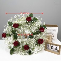 Boules de fleurs artificielles en soie style forêt, verdure artificielle, centre de table, décoration de mariage, boules florales d'hortensias blancs en gros