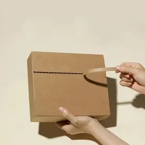Cardboard wholesale small kraft paper tear strip off boxes zipper mailer carton self seal corrugated box with custom logo