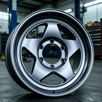 BEST WHEEL JT274 17/18" 9J ET0 Jantes en alliage d'aluminium à cinq branches PCD 6x135/5x127/6x139.7 Rainures antidérapantes Noir mat