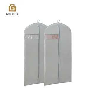 Wholesale Fashion Tote Clear Lightweight Full Zipper 72 Inches Hanging Non Woven Garment Bags With Zipper Pockets