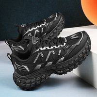 Chaussures de sport à lacets pour femmes et hommes, avec empeigne en cuir synthétique, semelle extérieure composite, absorption des chocs, blocs de couleur et talon compensé