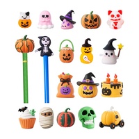 Fabricant de stylo personnalisé Cadeau promotionnel pour enfants 3D Cartoon Pvc Beaded Pen Toppers Christmas Theme Pencil Cap Cute Silicon Pen Topper