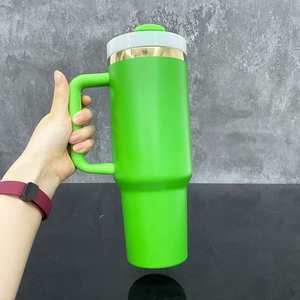USA RTS 40oz custom verde opaco polvere tumbler specchio oro sotto placcato acqua bottiglia natale festa sottovuoto tazza di caffè per stampa laser - Product Image 1