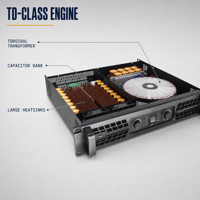 Amplificateur de puissance audio professionnel 4 canaux 1000W x4 Classe TD, audio haute résolution pour XLR, scène, karaoké, DJ, 4 ohms, boîtier métallique