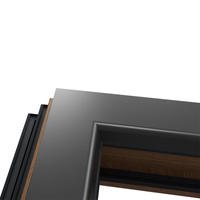 Factory Custom Aluminum Clad Wood Windows And Doors, Triple Glazed, Energy Efficient European Style Timber Door & Window